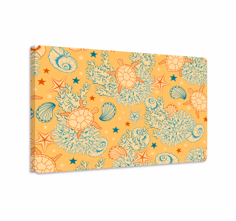 Dipinto di pesci vita marina colori tenui laptop - TenStickers