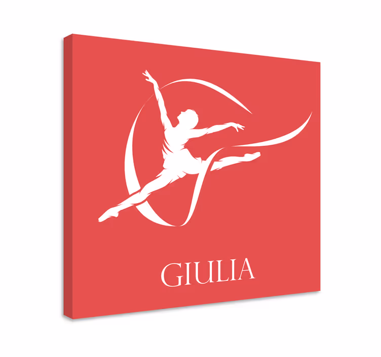 Dipinto ballerina silhouette di ballerina elegante - TenStickers