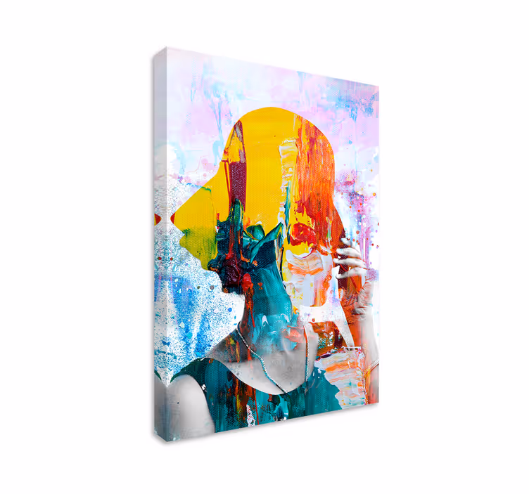 Dipinto astratto sagoma astratta colorata - TenStickers