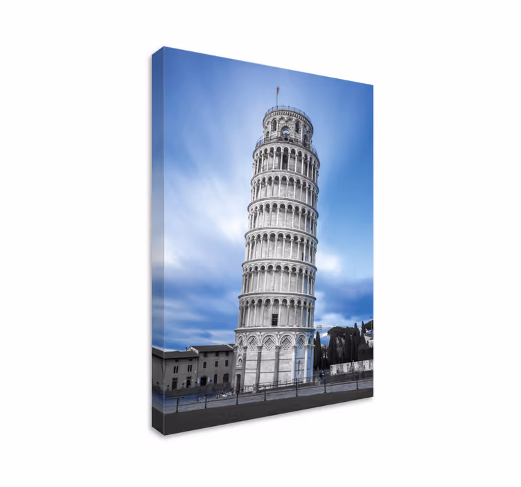 Dipinto città e paesi torre pisana - TenStickers