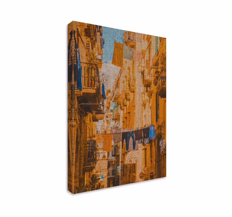 Dipinto astratto arazzo urbano - TenStickers