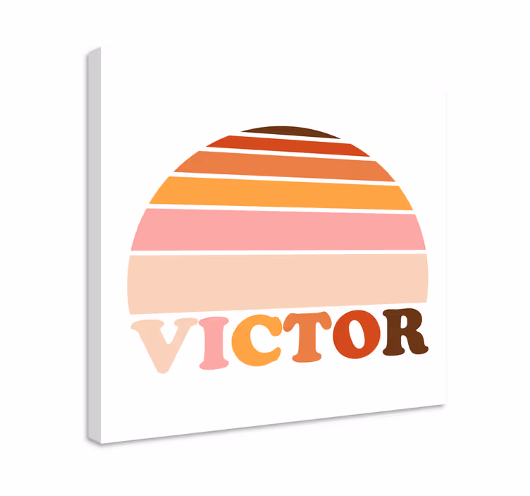 Dipinto vintage nome del tramonto - TenStickers