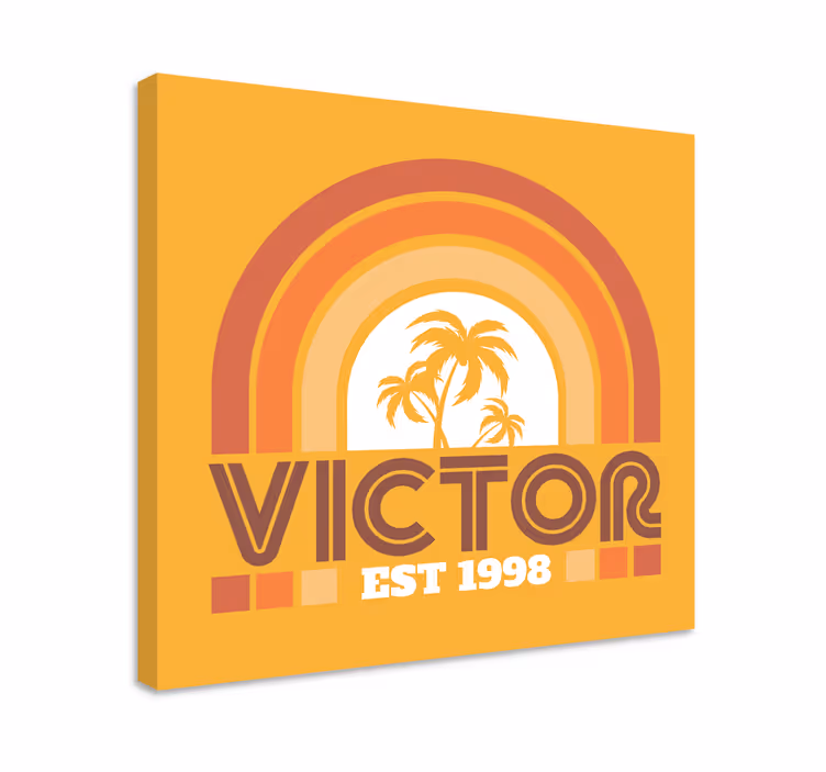Dipinto vintage palma personalizzata retrò - TenStickers