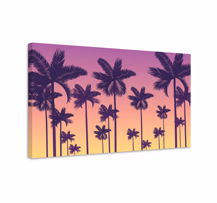 Dipinto di paesaggio sagoma tropicale - TenStickers