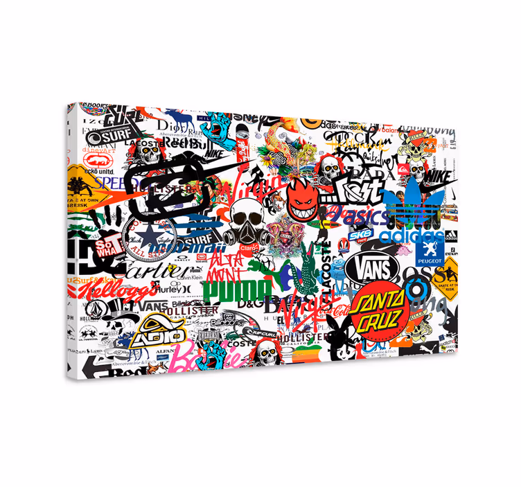 Dipinto moderno collage eclettico di marca - TenStickers