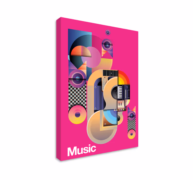 Dipinto musicale sintetizzatore astratto - TenStickers