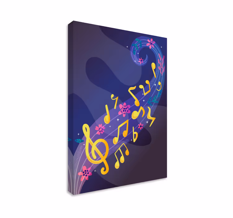 Dipinto musicale fioritura melodica - TenStickers