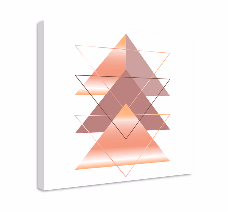 Dipinto geometrico fusione di triangoli geometrici - TenStickers