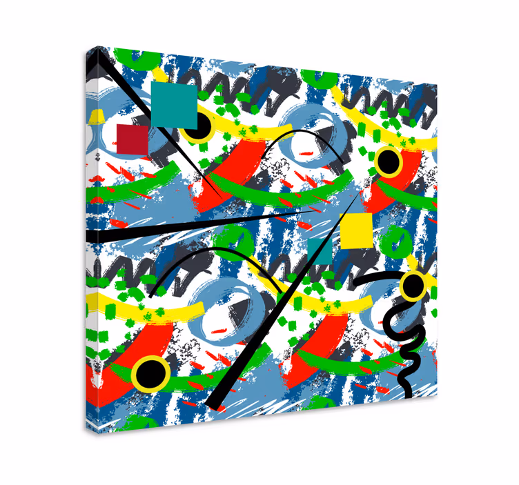 Dipinto astratto caos geometrico astratto - TenStickers