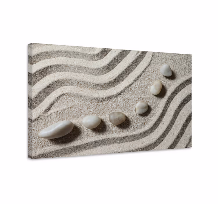 Quadro zen con sabbia e sassi - TenStickers