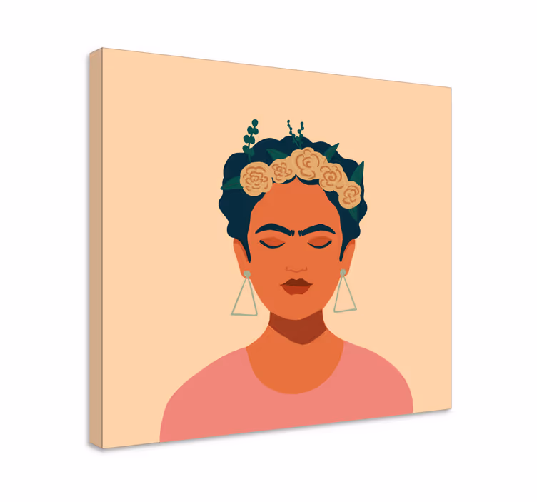 Quadri con persona e personaggi ispirati a frida - TenStickers