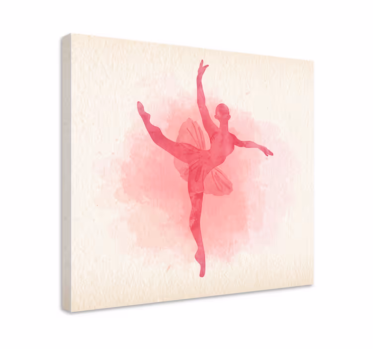 Dipinto ballerina posa di ballerina elegante - TenStickers