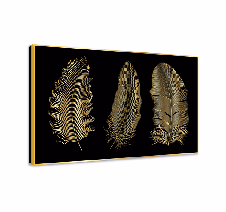 Dipinto di penna design in foglia d'oro - TenStickers