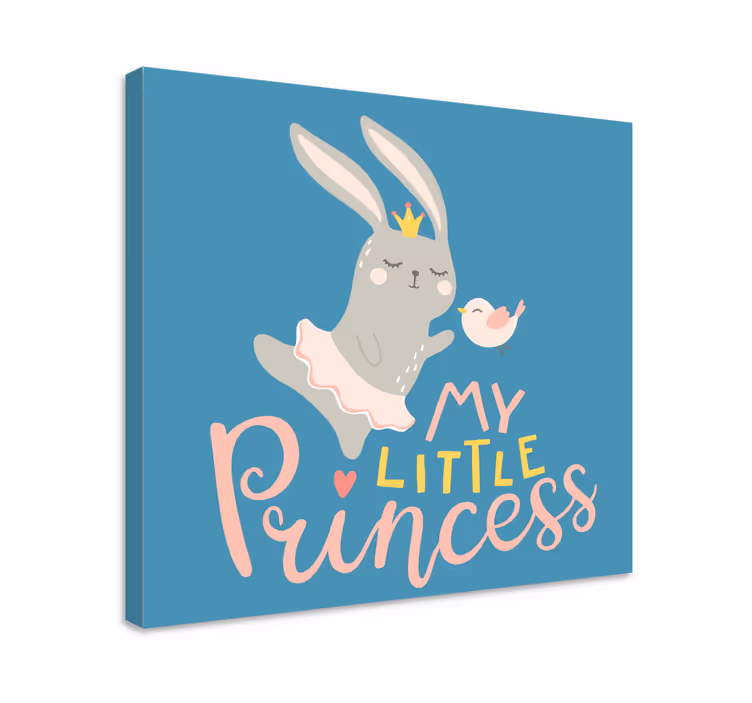 Dipinto cervo principessa coniglio carina - TenStickers