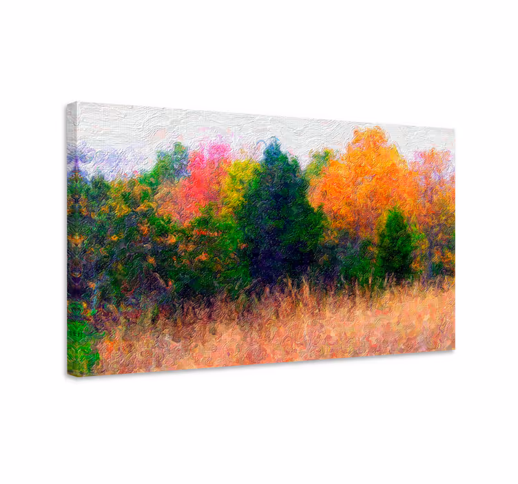 Dipinto di paesaggio scenari d'autunno vivaci - TenStickers