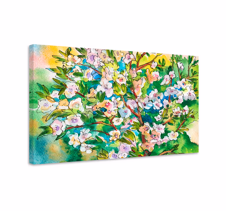 Dipinto con fiori e piante esposizione floreale fiorita - TenStickers