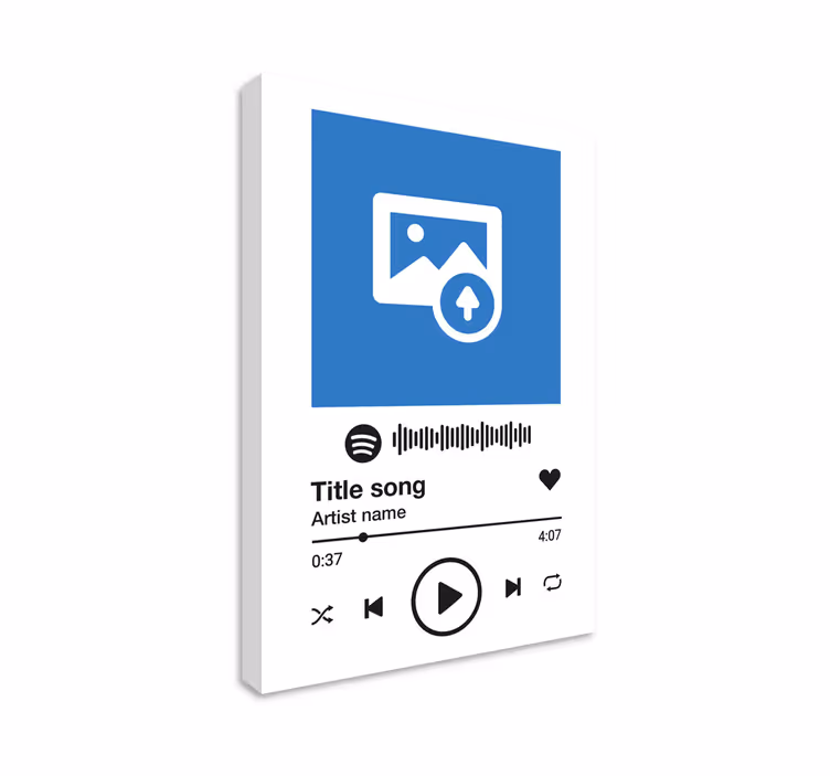 Quadro con cane e codice spotify personalizzato - TenStickers