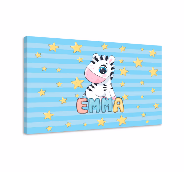 Dipinto cervo figura di zebra adorabile - TenStickers