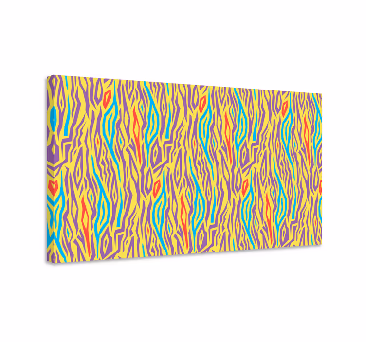 Dipinto geometrico linee colorate astratte - TenStickers