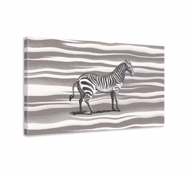 Cornice quadro con animali e insetti design a strisce zebra - TenStickers