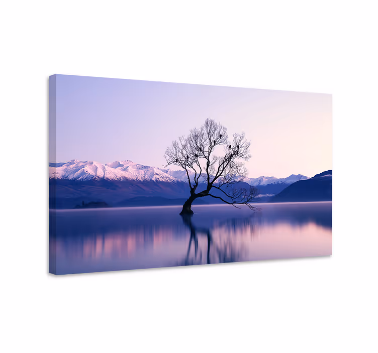 Dipinto di paesaggio eco di montagna serene - TenStickers