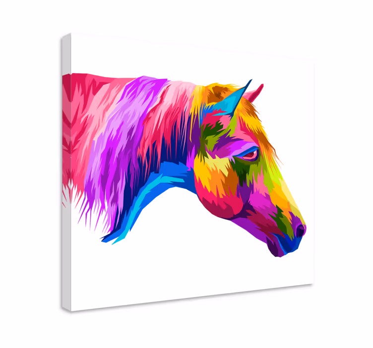 Quadro con cavallo Cavallo multicolore - TenStickers