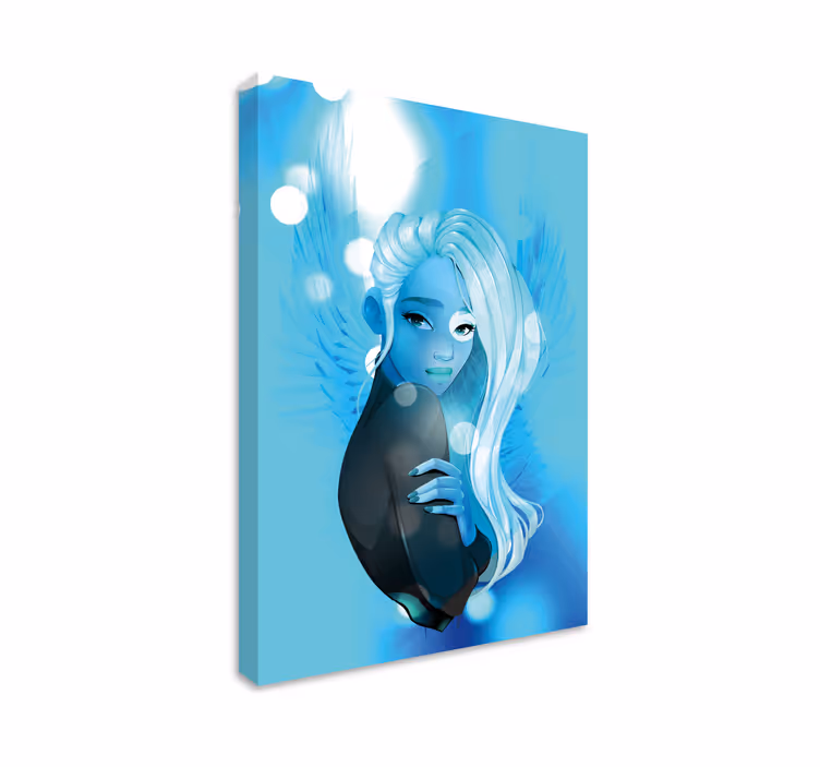 Quadri con persona e personaggi figura dai capelli blu - TenStickers