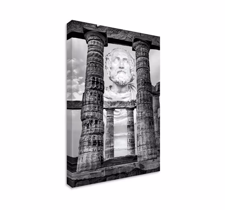 Dipinto città e paesi rovine di sculture antiche - TenStickers