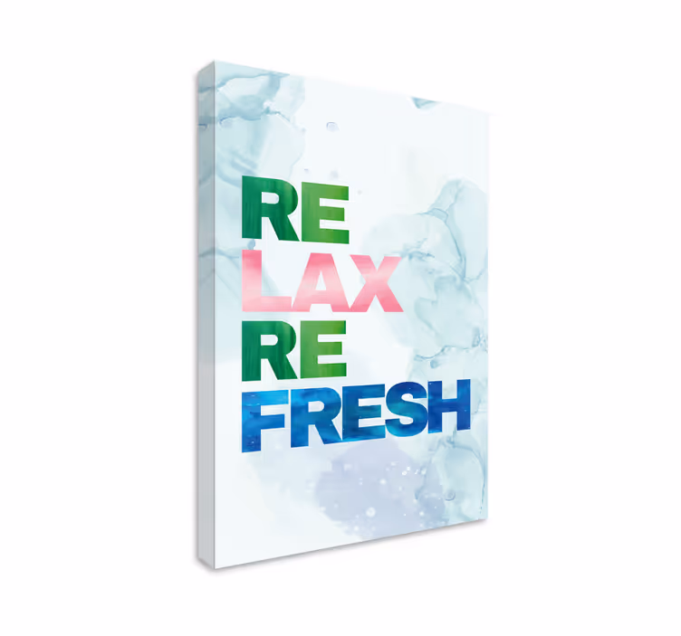 Dipinto con frase relax rinfresca ispirazione - TenStickers