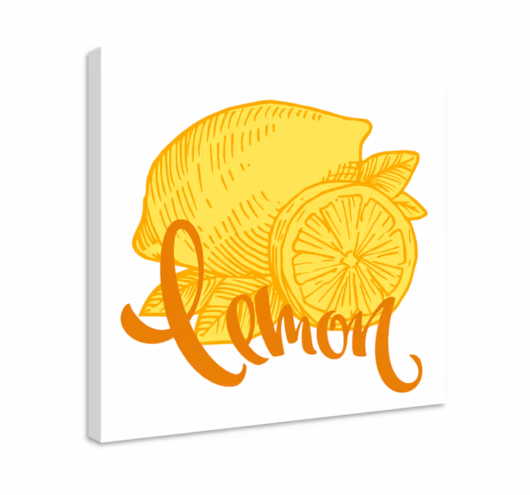 Dipinto con frutta e natura morta fetta di limone - TenStickers