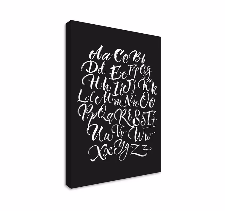 Dipinto con alfabeto e lettere elegante display - TenStickers