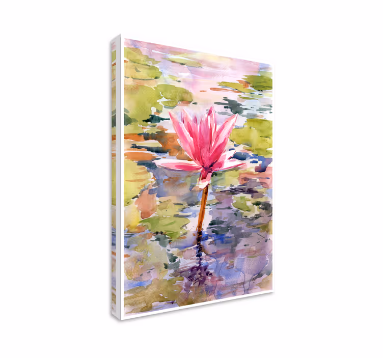 Dipinto con fiori e piante serenità del fiore di giglio - TenStickers