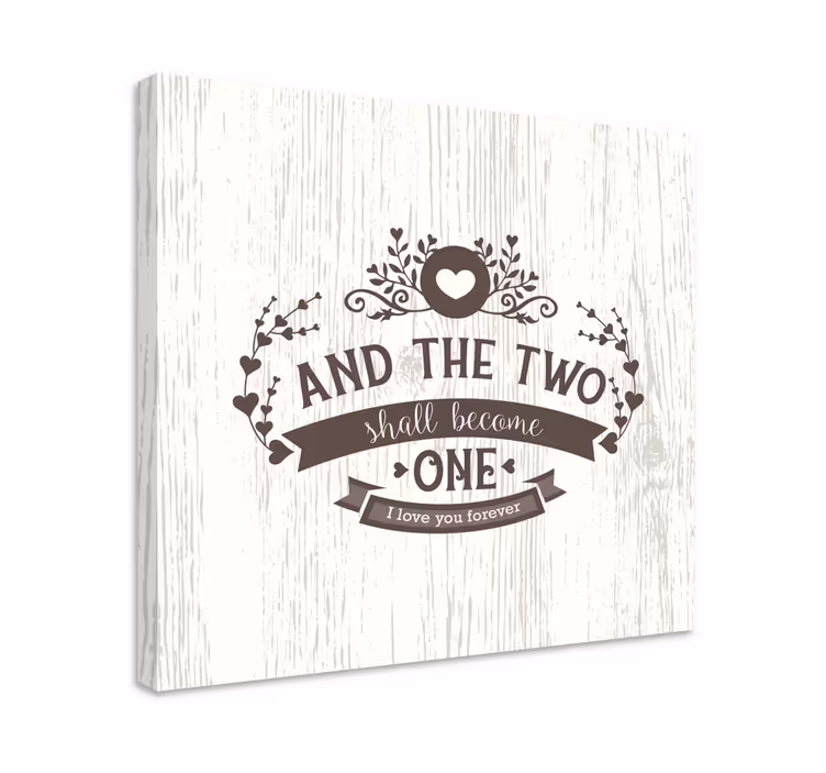 Dipinto con frase l'amore unisce per sempre - TenStickers