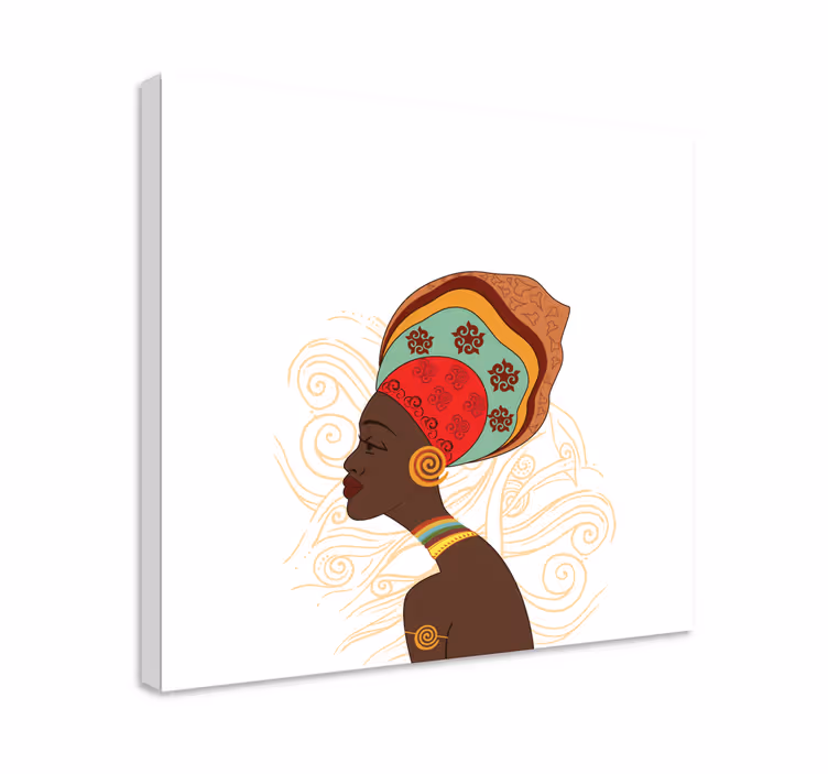 Quadri con persona e personaggi silhouette africana elegante - TenStickers