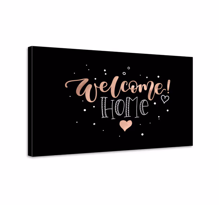 Dipinto con frase benvenuto stellato a casa - TenStickers