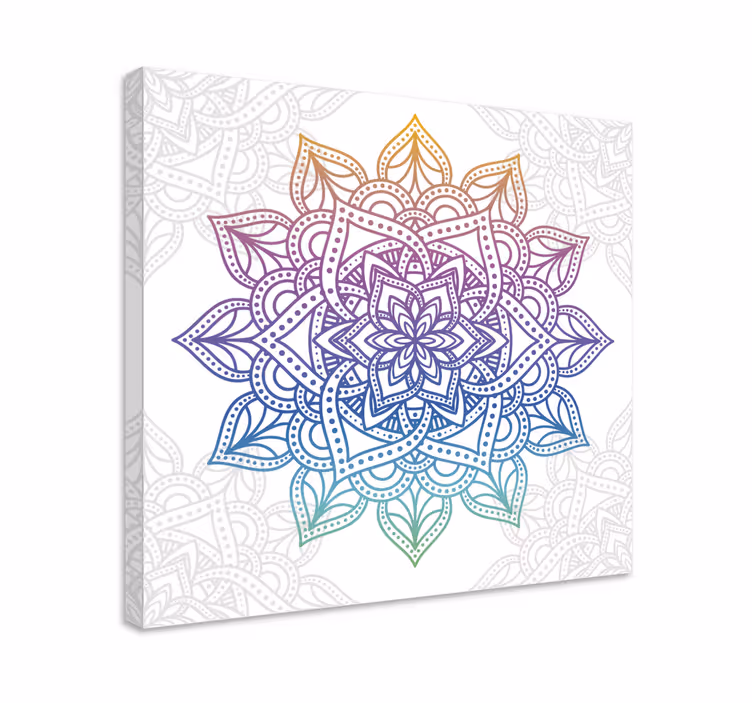 Dipinto zen mandala botanico intricato - TenStickers