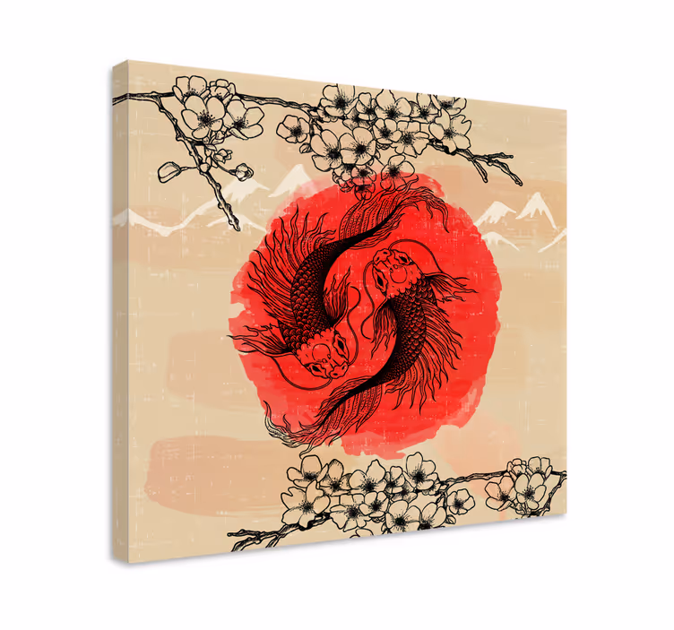 Quadro pesci Pesci ying yang - TenStickers