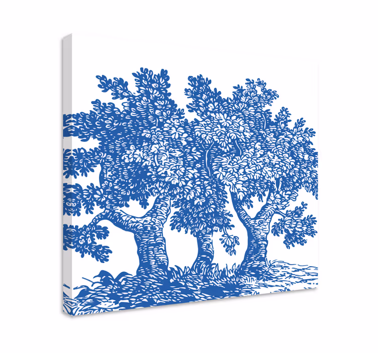Dipinto alberi tre alberi fogliosi - TenStickers