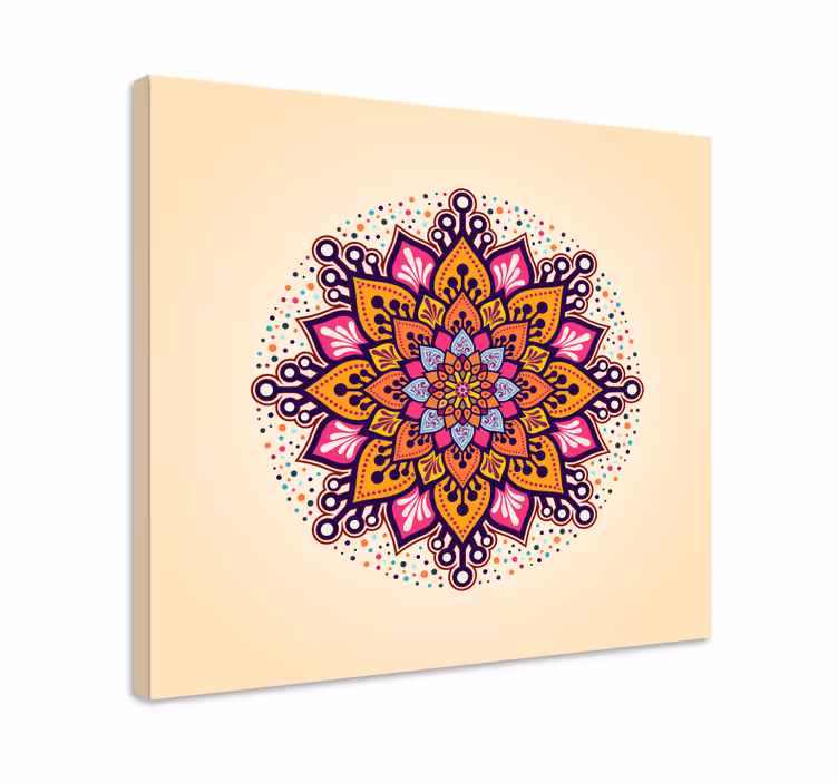 Dipinto zen mandala botanico complesso - TenStickers