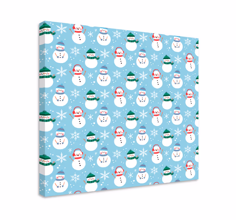 Dipinto 3d motivo pupazzo di neve - TenStickers