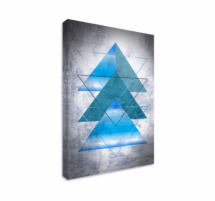 Dipinto geometrico forme blu geometriche - TenStickers