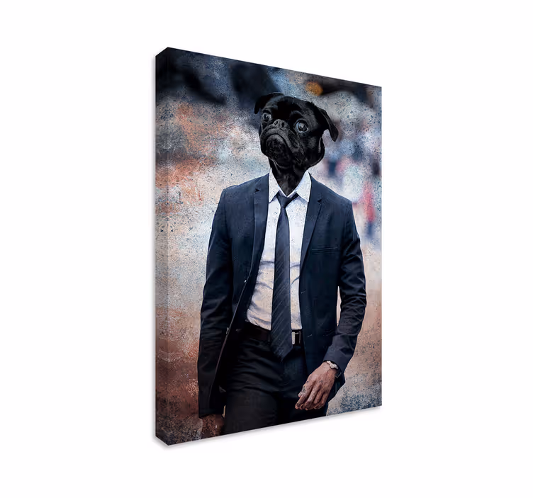 Dipinto cane ritratto elegante di cani - TenStickers