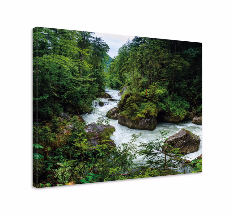 Dipinto di paesaggio fiume sereno - TenStickers