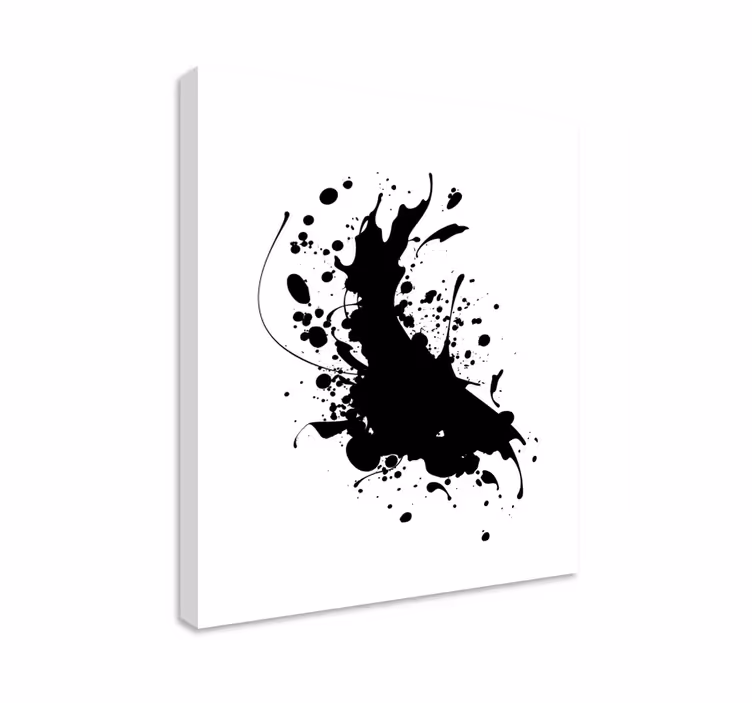 Dipinto astratto schizzo nero dinamico - TenStickers