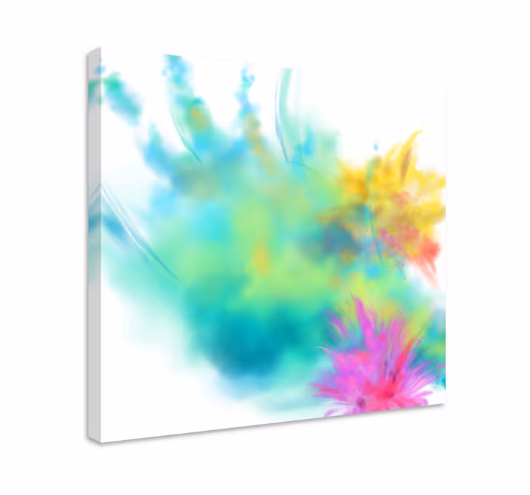 Dipinto con fiori e piante vortici floreali vivaci - TenStickers