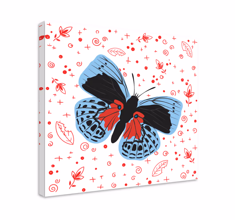 Dipinto con farfalle design di farfalle luminose - TenStickers