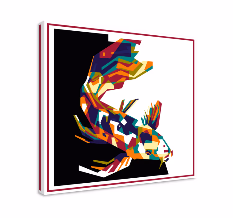 Dipinto di pesci koi colorati - TenStickers