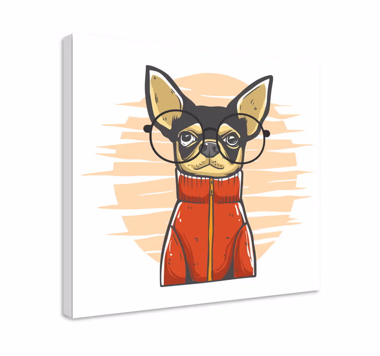 Dipinto cane ritratto elegante di cane - TenStickers
