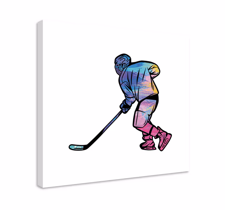 Quadri sportivi azione giocatore di hockey - TenStickers