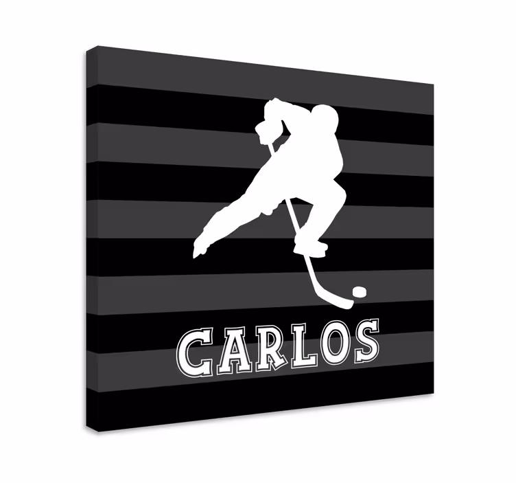 Quadri sportivi giocatore di hockey con nome - TenStickers